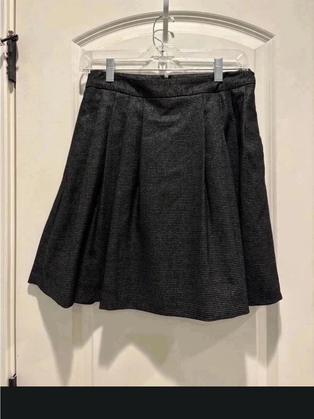 Banana Republic Charcoal Pleated Skater Skirt